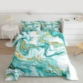 thumbnail image 2 of Castle Fairy Marble Watercolor 3 Pieces Queen Comforter Set for Teens Women Men,Abstract Marbling Ultra Soft Bedding Sets,Stone Pattern Bedding Comforter Set,Lightweight Room Decor, 2 of 7