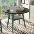 thumbnail image 3 of Furniture of America Elda Wood Drop-Leaf Counter Height Table in Antique Green, 3 of 8