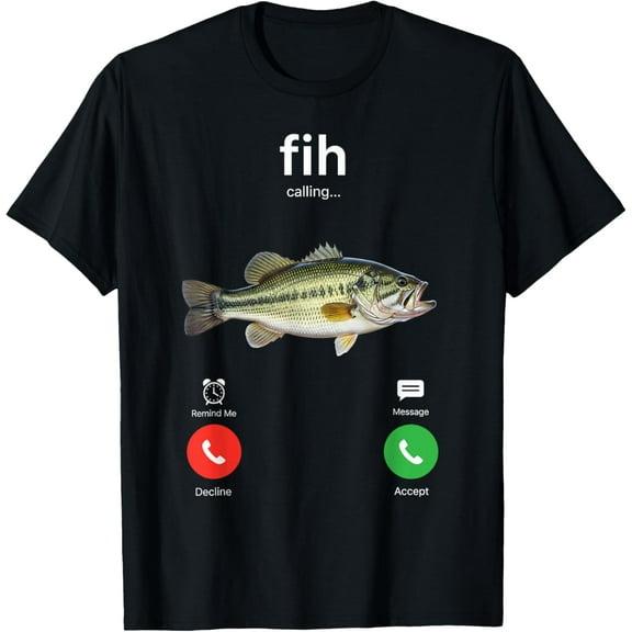 Fih Calling Decline Accept Phone Call Funny Fish T-Shirt TShirt