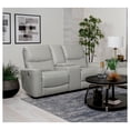 thumbnail image 2 of Greenfield Upholstered Power Reclining Loveseat Dove Grey, 2 of 12
