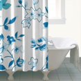 thumbnail image 4 of Floral Shower Curtain Watercolor Botanical Bathroom Decor Rustic Flower Design Fabric Bath Curtain for Tub Country Style Home Accessories with Hooks，36x72in, 4 of 5