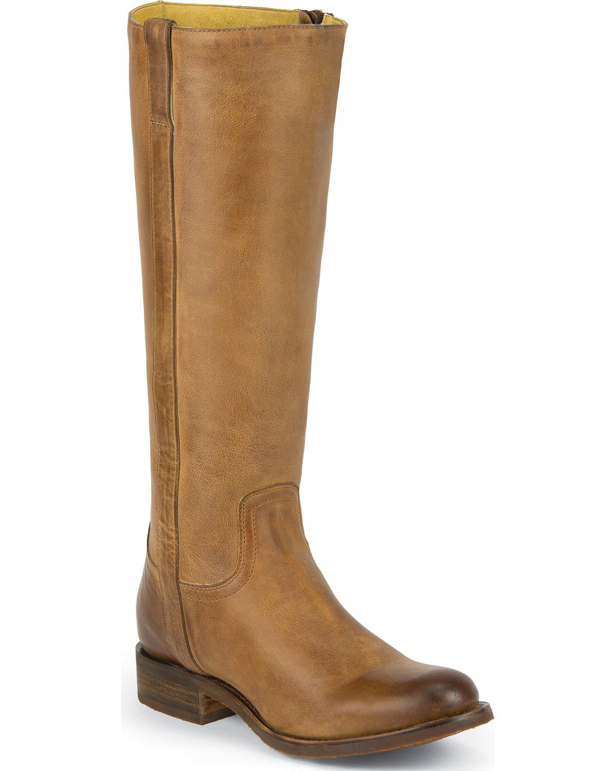 Justin Women's Tall Leather Riding Boot Round Toe - Msl502 - Walmart.com