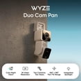 thumbnail image 4 of Restored WYZE Duo Cam Pan Indoor/Outdoor IP65 2K 360° Pan/Tilt Smart Home Security Camera with Color Night Vision, Compatible with Alexa & Google Assistant, White, 4 of 8