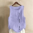 CKpwisy Cotton Tank Tops for Women Plus Sized Side Button Sleeveless