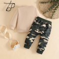 thumbnail image 5 of UAYOTSE Baby Boys 2 Piece Birthday Outfit Animal Print Sweatshirt Camo Jogger Pants Infant Set Size 6-12 Months, 5 of 7