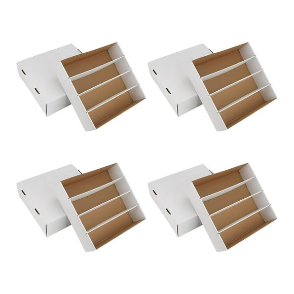 Yinanstore Étui pour Jeu de Cartes, Porte-Cartes, Organisation Robuste de Collection avec Séparateurs, Boîte de Rangement Protectrice pour Cartes de Jeu, Étui Organisateur, 4 Compartiments
