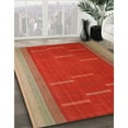 thumbnail image 3 of Ahgly Company Machine Washable Indoor Square Contemporary Red Area Rugs, 8' Square, 3 of 7
