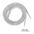 thumbnail image 2 of Raindrops 1 Pair Silver Plastic Shoelace Flat Laces for Sneakers Casual Wear 120x0.39in, 2 of 8