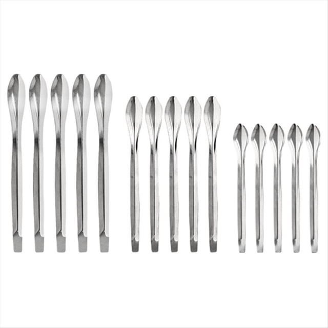 15 Piezas de Espátula de Laboratorio de Acero Inoxidable, Minicuchara de Laboratorio, Cucharilla Pequeña para Mezclar y Muestrear Reactivos