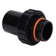 thumbnail image 1 of Pool Pump PVC Joint, Sand Tank Water Pump Connector Black PVC Union Adapter Threaded Joint for Pool Filtration Systems, 1 of 7