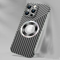 for iPhone 13 Pro Case, Exposed Sides for Comfort, Aramid Fiber, MagSafe Compatible, Protective Raised Corners, Ultra Slim Frameless Case for iPhone 13 Pro 6.1 inch, Silver/Black