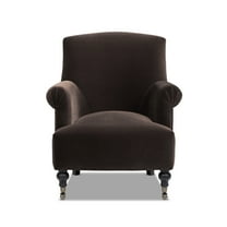 Jennifer Taylor Home Eloise 30" Pleated Sock Arm Accent Armchair, Deep Brown Performance Velvet