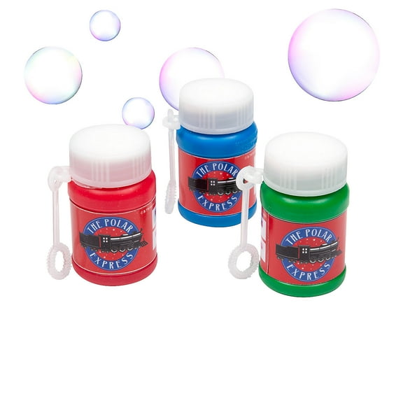 2" 1 oz. Mini The Polar Express Bubble Bottles - 24 Pieces