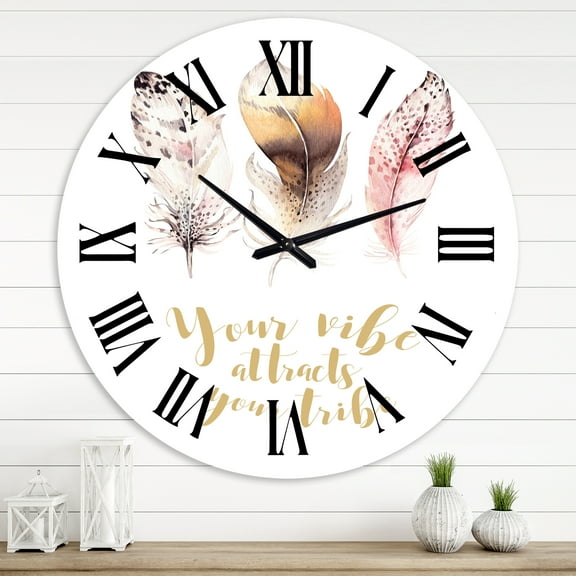 Designart 1 in Quartz Bohemian Wall Clock