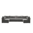 thumbnail image 2 of Meridian Furniture Jacob Sectionnel Modulaire en Velours Gris, 2 of 5