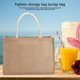 thumbnail image 6 of Baright Reusable Tote Bags Jute Beach Shopping Handbag Durable Gift Bags with Handle for Grocery Crafts Birthday Parties, 6 of 9