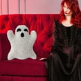 thumbnail image 3 of Holloyiver Halloween Ghost Pillow, Halloween Throw Pillows Decorative Spooky Pillows, Cute Ghost Plush Stuffed Ghost Shaped Pillow for Sofa Bed Couch Holiday Party Children Gift, 7.9 Inch, 3 of 7