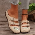 thumbnail image 5 of LTTVQM Orthopedic Sandals for Women Close Toe Arch Support Walking Slippers Slip On Floral Wide Width Sandals for Women Anti-Slip Breathable Sandal Summer Flat Sandals Beige 41(US-8.5), 5 of 9