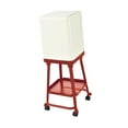 thumbnail image 3 of Fiocias Press Type Trash Can with Wheels Rolling Garbage Can High Foot Dustbin Household Red, 3 of 9