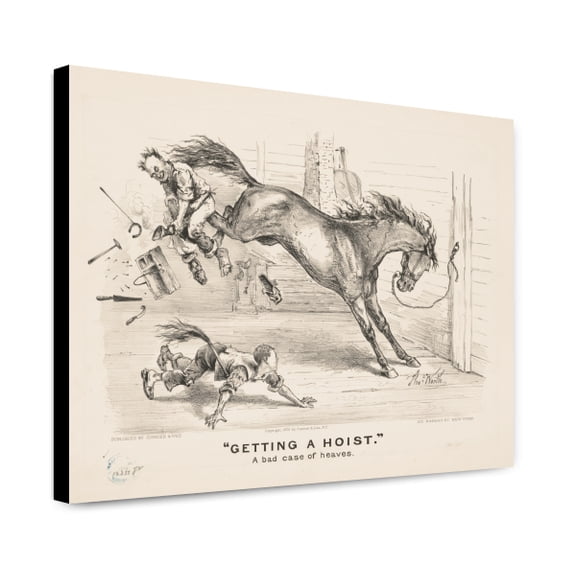 Canvas Print: Getting A Hoist: A Bad Case Of The Heaves, 1875