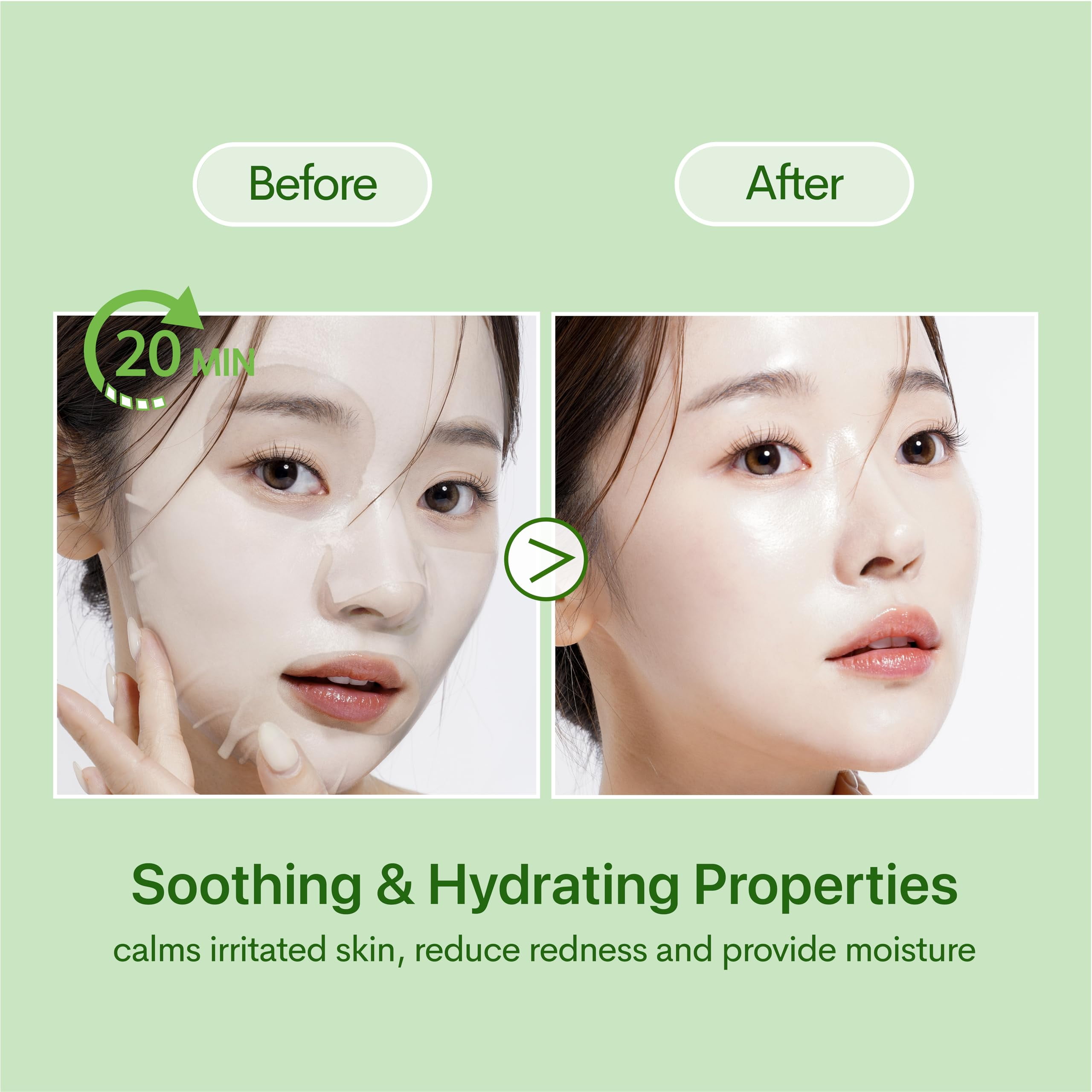 Luna Bunny 36PK Facial Sheet Mask, Korean Skincare Soothing Face Mask for Self Care, Home Spa with Aloe Vera