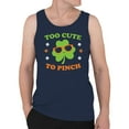 thumbnail image 2 of Too Cute to Pinch Fun St. Patricks Day Shamrock Design Men's Tank Top, 2 of 3