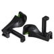 thumbnail image 5 of 2 ganchos para reposacabezas de coche con soporte para teléfono, colgador para el respaldo del asiento, para bolso, cartera, comestibles, tela, clips multifunción 2 en 1 portátiles (negro), 5 of 5