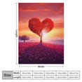 thumbnail image 4 of Chilfamy Heart-shaped Tree Sunset Pink Sky Gifts Blanket Super Soft Flannel Blankets for Bed Sofa Living Room Decor All Seasons Flannel Material Blanket 60x80in, 4 of 6
