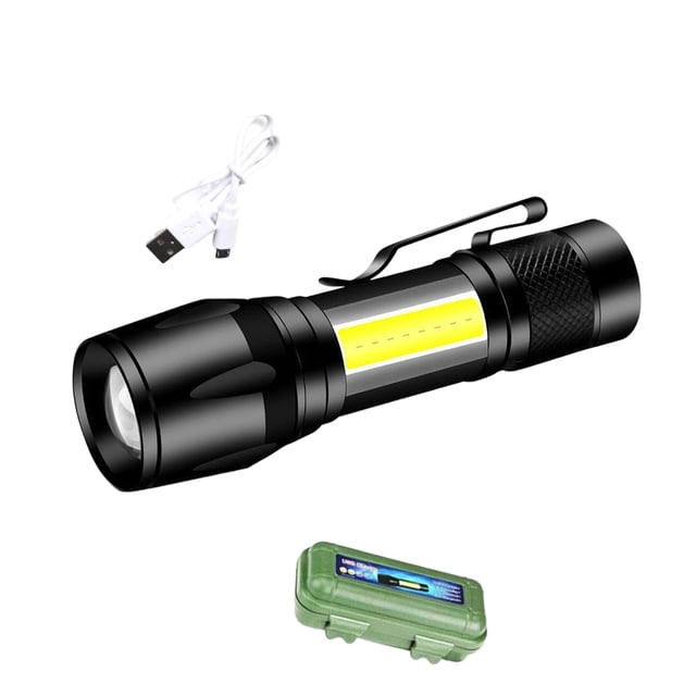 tamizeot Camping Flashlight Rechargeable Torch Waterproof Battery-operation Multipurpose Lighting Device Outdoor Penlight Type 4
