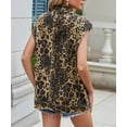 thumbnail image 2 of Women'S Vintage Denim Jean Vest Oversized Button Down Jean Waistcoat Gilet Yellow Leopard Pattern XS, 2 of 6