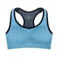 thumbnail image 3 of Toptie 2 Pack Racerback Sports Bras, Ladies High-support Bras-Grey-2XL Fit 38E 44C 44D 46A 46B, 3 of 5