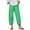 A01_Green, variant on Womens Capri Pants Summer Cotton Linen Beach Capris Elastic Waist Baggy Straight Leg Crop Trousers A02_Dark Gray 3XL