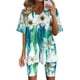 thumbnail image 1 of Puntoco Mujer Verano Manga Corta V-Cuello Tops Pantalones Cortos Cómodo Homewear Traje De Dos Piezas Conjuntos Liquidación Puntoco Puntoco-5199, 1 of 7