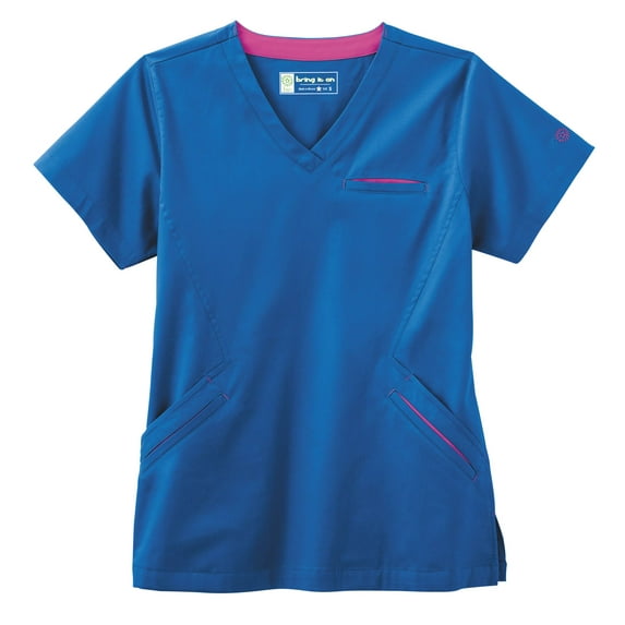 Bio Womens Stretch Angle V-Neck Scrub Top, Style 19021
