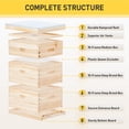 thumbnail image 2 of CO-Z 20 Deep Frame & 10 Medium Frame With 3 Brood Boxes Hive Frame/Bee Hive Frame With Metal Roof for Beekeeping, 2 of 7