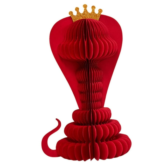 Rongfmy 2025 Nouvel An Chinois Serpent Rouge en Origami pour Artisanat pour Armoires de Rassemblement des Fêtes A