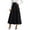 Black, variant on Wdgfv Women's Vintage High Waist Wool Blend Plaid A-Line Long Maxi Skirt with Pocket