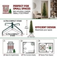 thumbnail image 5 of Fehomix 6FT Pre-Lit Pencil Christmas Tree with 150 Warm White LED Lights, 358 PVC Tips, Slim Artificial Christmas Tree with Metal Stand for Apartments, Corners, Small Spaces & Offices, 5 of 10