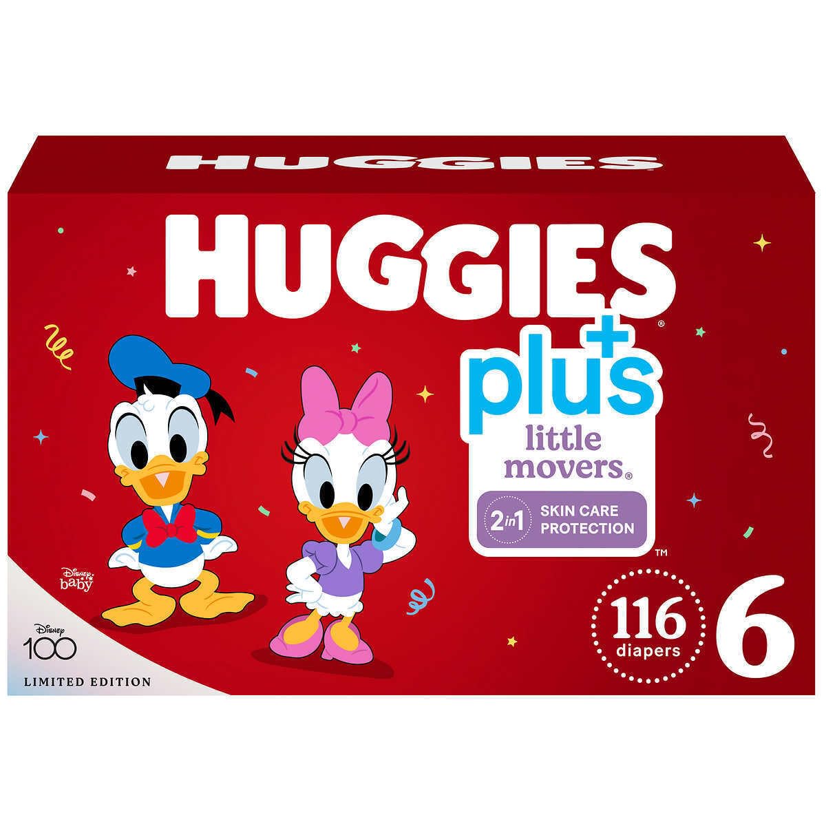 Huggies Little Movers Plus Diapers, Size 6 (116-Count) Size 6 (116 Count)