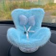 thumbnail image 3 of Doll Car Seat for 17cm Dolls, Doll Car Seat with Air Vent Clip and Desktop Stand, Cute and Functional Car Ornament for Doll Fans, Collectors [Bowknot] Blue, 3 of 8
