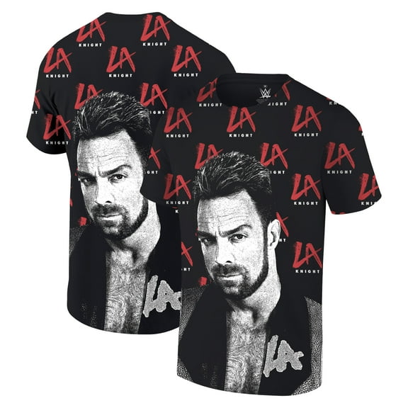 Men's Ripple Junction Black/Red LA Knight Graphic T-Shirt