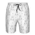 thumbnail image 3 of Salouo Heart Rabbit Pattern Swim Trunks for Men,Men's Hawaiian Bathing Suit Swimsuits Quick Dry Swimming Board Shorts Beach Shorts with Pockets-3X-Large, 3 of 6