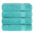 thumbnail image 3 of Cotton Paradise 100% Cotton 4 Piece Turkish Bath Towel Set, Soft Plush Towels Clearance Bathroom Set, Turquoise Blue, 3 of 7