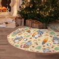 thumbnail image 5 of Sikiie Happy Summer With Gnome Nativity Christmas Tree Skirt, Jesus Christian Winter Holiday Tree Mat Decoration(30-48IN)48", 5 of 6
