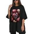 thumbnail image 4 of Plus Size Shirt for Women Black Tops for Women Short Sleeves Shirt for Women Heart 2 T Shirt Crewneck Shirt for Women XS, 4 of 5