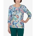 thumbnail image 4 of Alfred Dunner Womens  Scroll Multicolor Patterned Top, 4 of 6