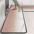 thumbnail image 2 of Kitchen Rugs Sets Of 2,Pink Glitter White Marble Pattern Anti Fatigue Kitchen Mat Rugs Non Slip Washable,Decorative Kitchen Floor Mats for Kitchen,Sink,Laundry,17"x47"+17"x47", 2 of 5