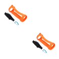 thumbnail image 4 of Monstrate Estuche para altavoz Funda de silicona con correa Mosquetón Compatible con Bluetooth Funda de almacenamiento para altavoz Naranja 2piezas, 4 of 6