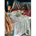 thumbnail image 2 of Wiley, Marta 25x32 Black Ornate Wood Framed with Double Matting Museum Art Print Titled - Child Sleeping, 2 of 4