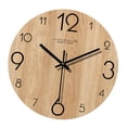thumbnail image 1 of Reloj de pared artístico, reloj decorativo minimalista de madera de 12 pulgadas, adorno para Color madera, 1 of 9